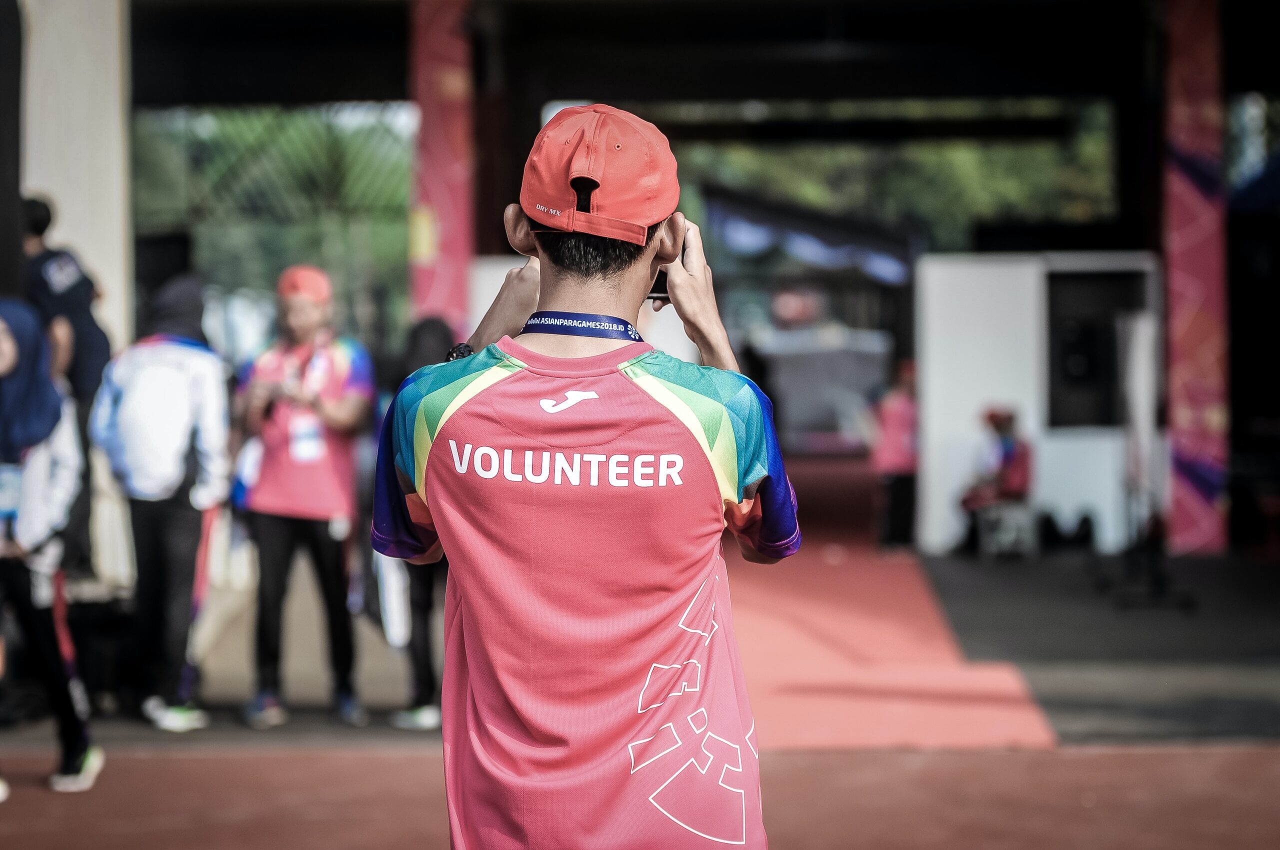 Volunteer standing